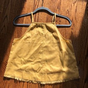 NEVER WORN Yellow tank top